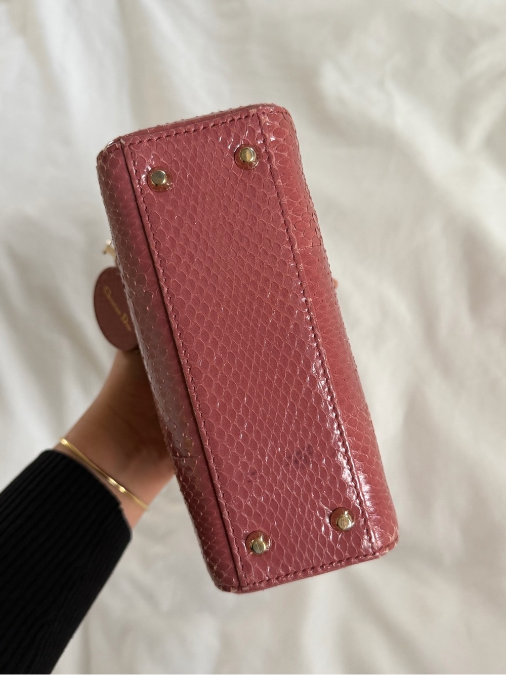 Authentic Mini Lady Dior in Blush Python with Gold Hardware — FULL SET from 2019 - Picture 11 of 16